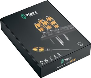 Screwdriver set 932/6 6-part slot/PH 2-component handle hexagon blade/bolster WE