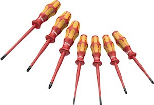 Screwdriver set 160 iSS/7 7-part slot PH/+-(SL/PZD) blade and handle extra slim