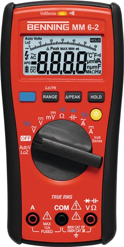 Multimeter MM 6-2 0.000 V–1,000 V AC/DC TRUE RMS BENNING