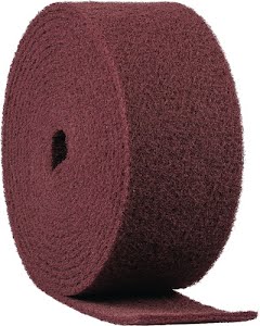 Non-woven abrasive fabric roll NRO 400 length 10 m width 115 mm medium reddish b