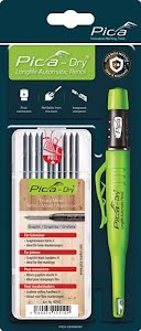 Bouwstift/merkstift voor diep gat Pica-Dry + vullingen-set kleur grafiet + PICA