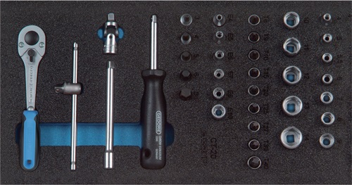Tool module 1500 CT1-20 37-part 1/3 module socket spanner 1 / 4 inch GEDORE