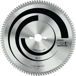 Circular saw blade external dm 254 mm no. of teeth 96 HLTCG bore 30 mm cut width