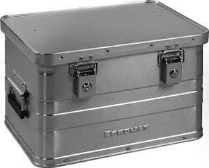 Promat Aluminium box L 430 x W 330 x H 275 mm 29 l with hinged catch and cylinder lock
