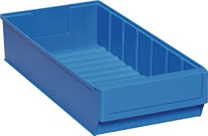 Promat Shelf container L400xW183xH81mm blueolypropylene