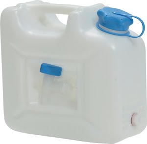 Water canister 12 l HD-PE stackable, with drain cock H310xW350xD165mm HÜNERSDORFF