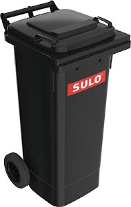 Large waste container 80 l HDPE anthracite grey movable, according to EN 840 SULO