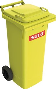 Vuilcontainer 80 l HDPe geel verrijdbaar, volgens EN 840 SULO