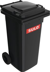Large waste container 120 l HDPE anthracite grey movable, according to EN 840 SULO