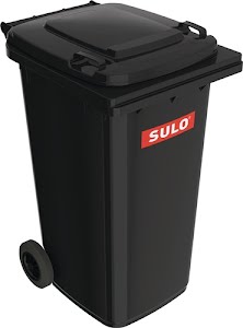 Large waste container 240 l HDPE anthracite grey movable, according to EN 840 SULO
