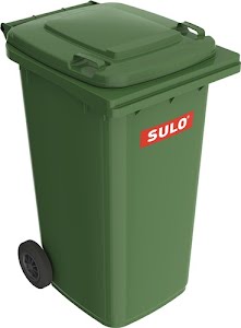 Large waste container 240 l HDPE green movable, according to EN 840 SULO