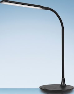 Lampe de bureau sans fil LED Move ABS, silicone noir hauteur 400 mm avec pied HANSA