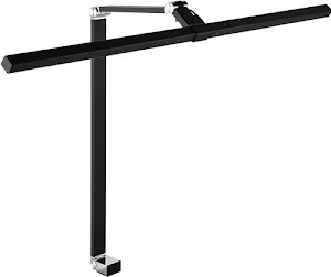 Desk lamp black alum./plastic height 720 mm with table clamp with LED