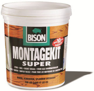 Bison Montagelijm 340711 TIN 1KG Wit