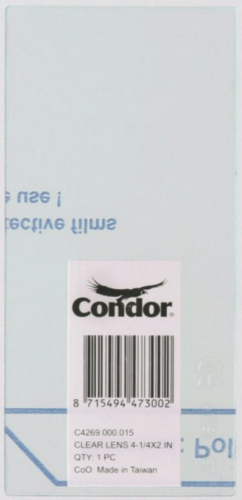 COND PART E/F PROT.   CLEAR LENS-4-1/4X2