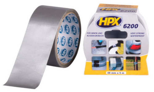 HPX 6200 Duct tape Zwart 48MMX5M