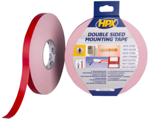 HPX Dubbelzijdige tape Wit 19MMX25M DS1925