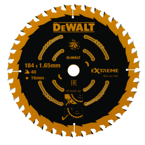 DeWalt Circular saw blade 184x16x40t