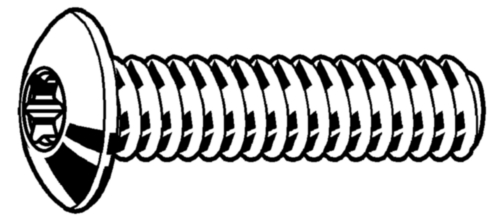 Vis à tête cylindrique bombée plate à six lobes internes ISO ≈7380-1 Acier Electro zingué 010.9