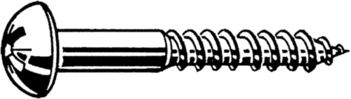 Cross recessed round head wood screw DIN 7996-Z Stainless steel A2