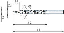 Fabory Jobber drill RN-fine HSS Blanc 19,0-10,5MM