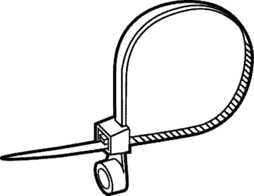 Locking cable tie with eye Plastic Polyamide (nylon) 6.6 356X7,7