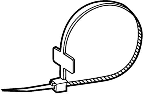 Locking cable tie with label Plastic Polyamide (nylon) 6.6