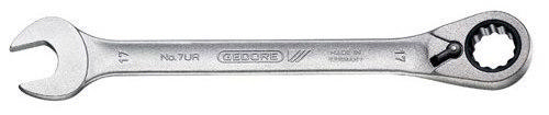 Steekringratelsleutel 7 UR sleutelwijdte 8 mm lengte 140 mm omschakelbaar, ringz
