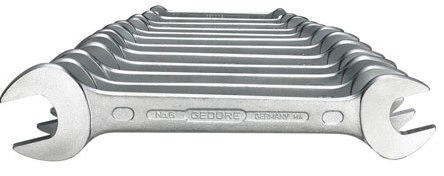 Gedore Double open ended spanner sets 6-122 ISO 6 122ISO