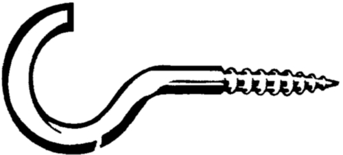 Schroefhaak met houtschroefdraad Staal Elektrolytisch verzinkt 15