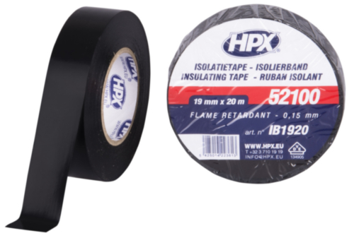 HPX 52100 Isolatietape Zwart 19MMX20M IB1920