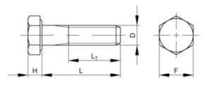 Zeskantbout, zware uitvoering UNC overmaats ASME B18.2.1 Koolstofstaal ASTM A307 Thermisch verzinkt Gr.B overmaats 3/4-10X1.3/4