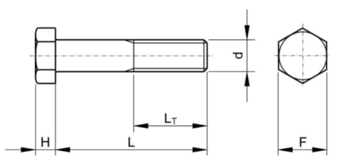 Zeskant mastbout UNC overmaats ASME B18.2.1 Low carbon steel ASTM A394 Thermisch verzinkt Type 0 overmaats 3/4-10X1.1/2