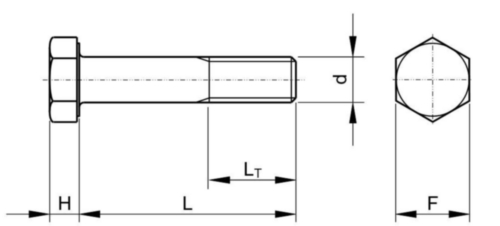 Constructiebout UNC ASME B18.2.6 Carbon or alloy steel ASTM F3125 Blank Gr.A325 Type 1