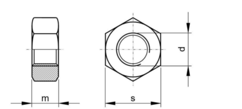 Vysokopevnostní konstrukční matice EN 14399-4 Ocel Bez PU 10