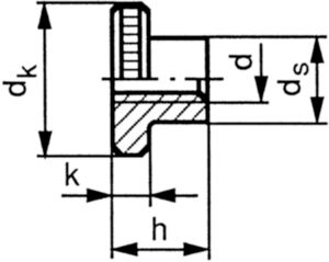 Knurled nut, high type DIN 466 Steel Zinc plated