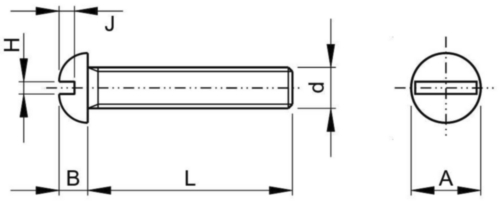 Parafuso cabeça oval fenda, BSW BS 450 Latão Cu2