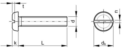 Bolcilinderschroef met zaaggleuf DIN 85 Staal Elektrolytisch verzinkt 4.8