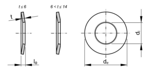 Disc spring type A (heavy) DIN ≈2093 A/C Stainless spring steel A2 (1.4310) 18X6,2X0,4MM