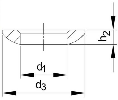 Rondelle à portée sphérique DIN 6319 C Acier inoxydable (Inox) A4