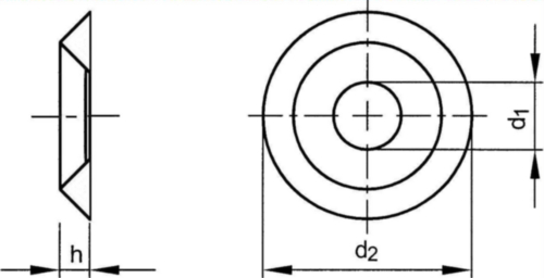 Rosette washer open model Stainless steel A2