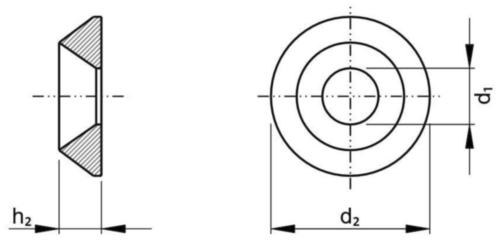 Rosette closed model PA Plastic Polyamide (nylon) 6.6 M4