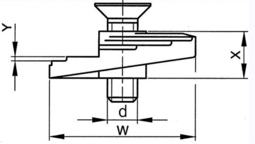 Eccentric floor fixing system Malleable iron Hot dip galvanized