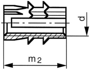 Screw insert Brass