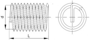 AMECOIL Wire thread insert M DIN 8140-1 Stainless steel A2 DIN 8140-1 form A