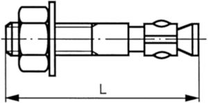 FISCHER Bolt type FBN II Steel Zinc plated