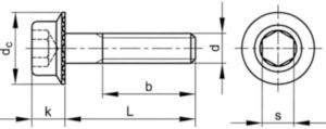 Steel Plain 100 M6X12