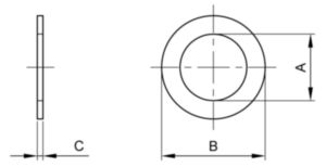 Fender washer ASME B18.21.1 Carbon steel SAE Plain 5/16X3.