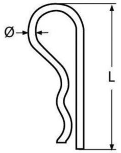 Borgclip verend, enkel Roestvaststaal (RVS) A4 5MM