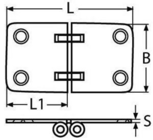 Pánt Nerezoceľ A4 71MM